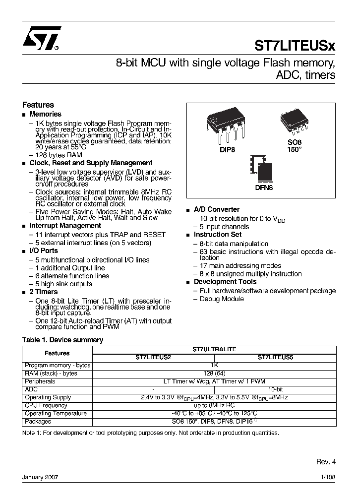 ST7LITEUSX_4127770.PDF Datasheet