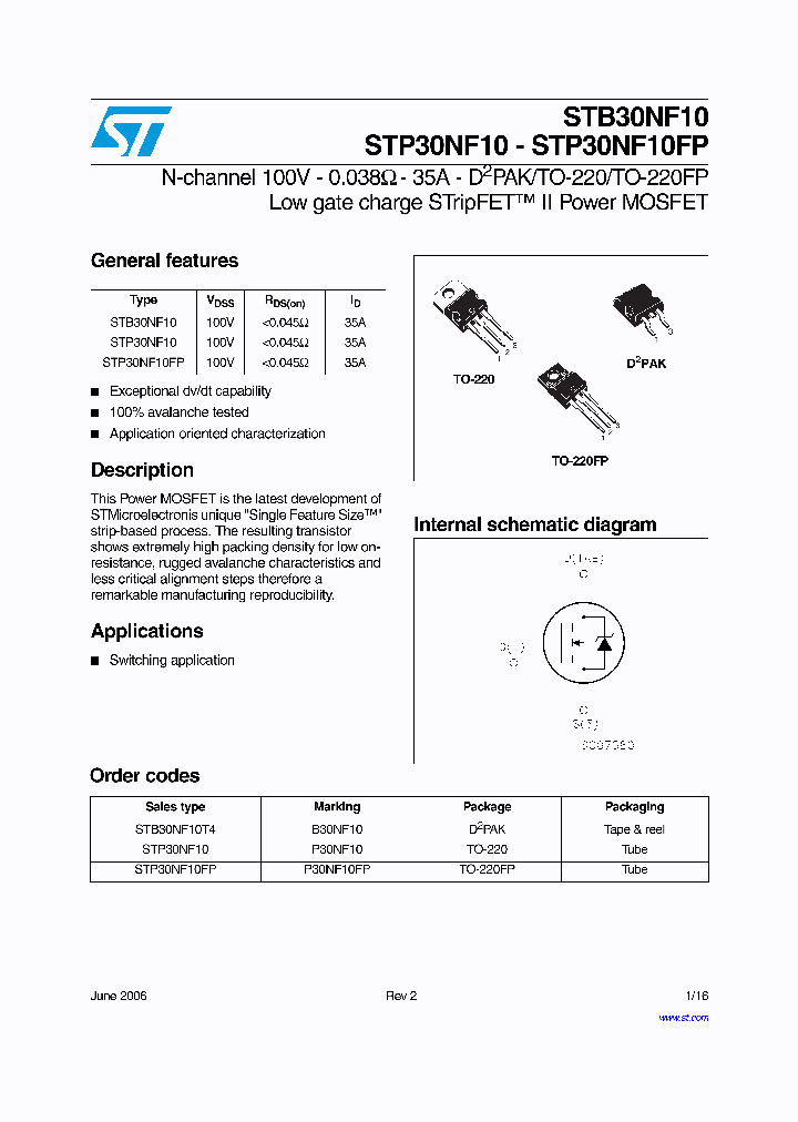 STB30NF10T4_4154951.PDF Datasheet