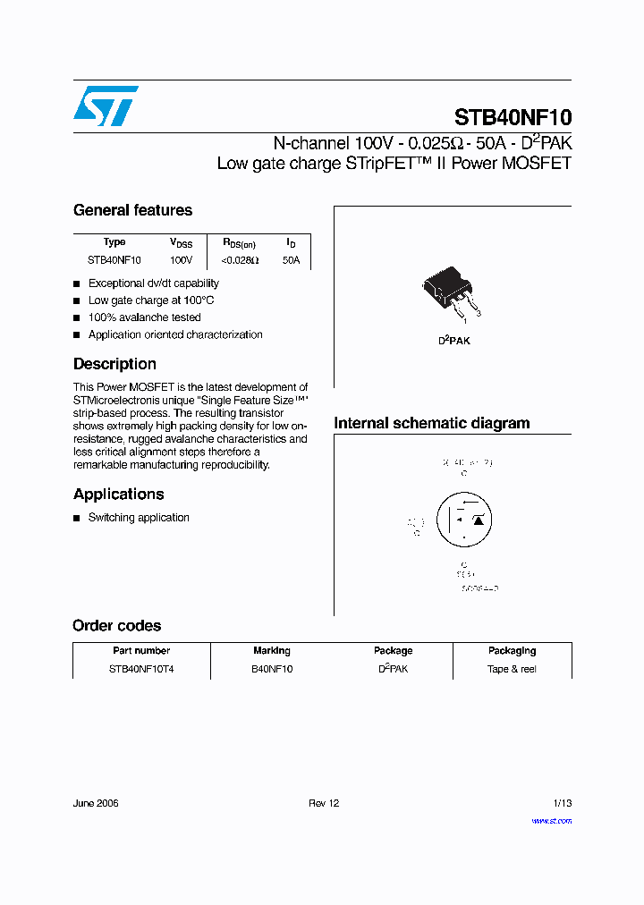 STB40NF1007_4117372.PDF Datasheet