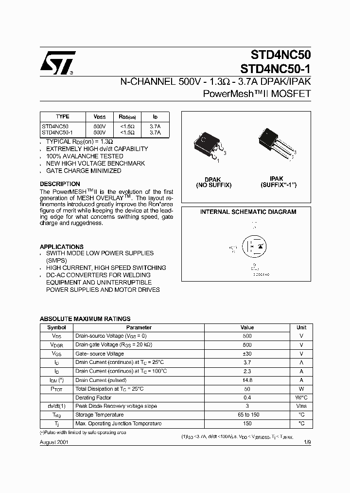 STD4NC5007_4128565.PDF Datasheet