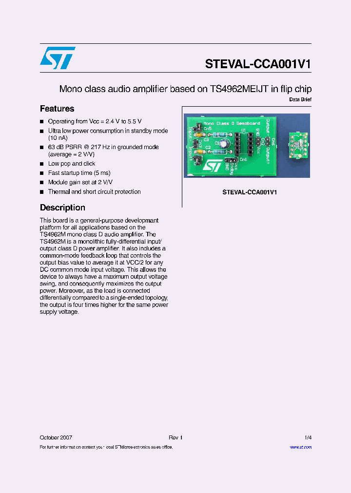 STEVAL-CCA001V1_4160188.PDF Datasheet