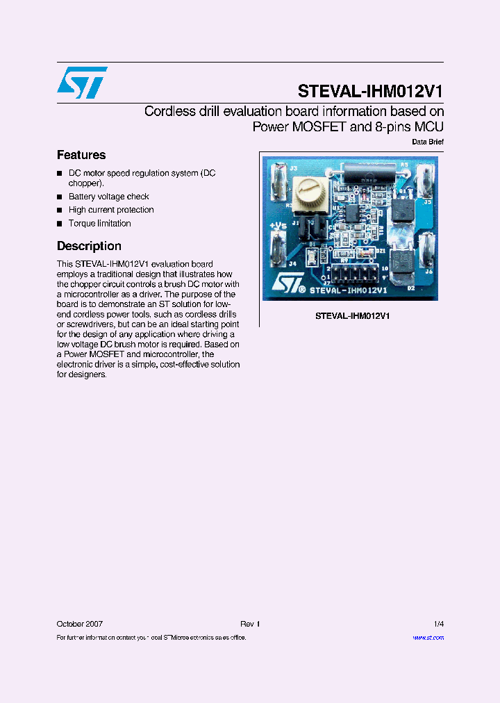 STEVAL-IHM012V1_4160191.PDF Datasheet