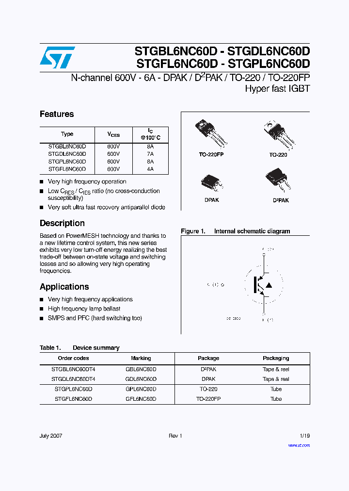 STGPL6NC60D_4137863.PDF Datasheet