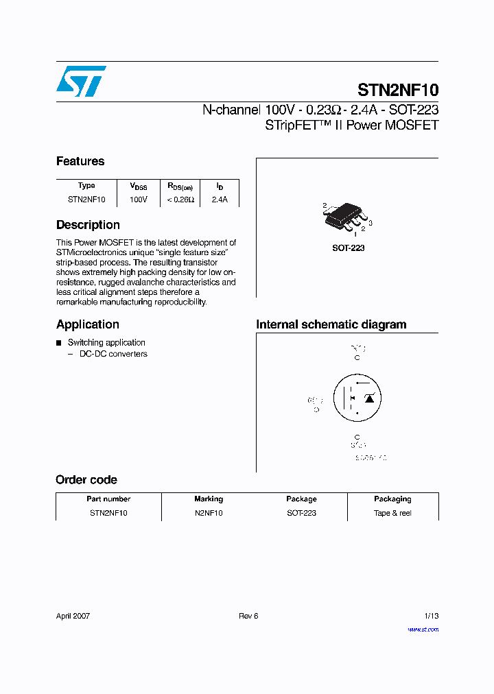 STN2NF1007_4126419.PDF Datasheet