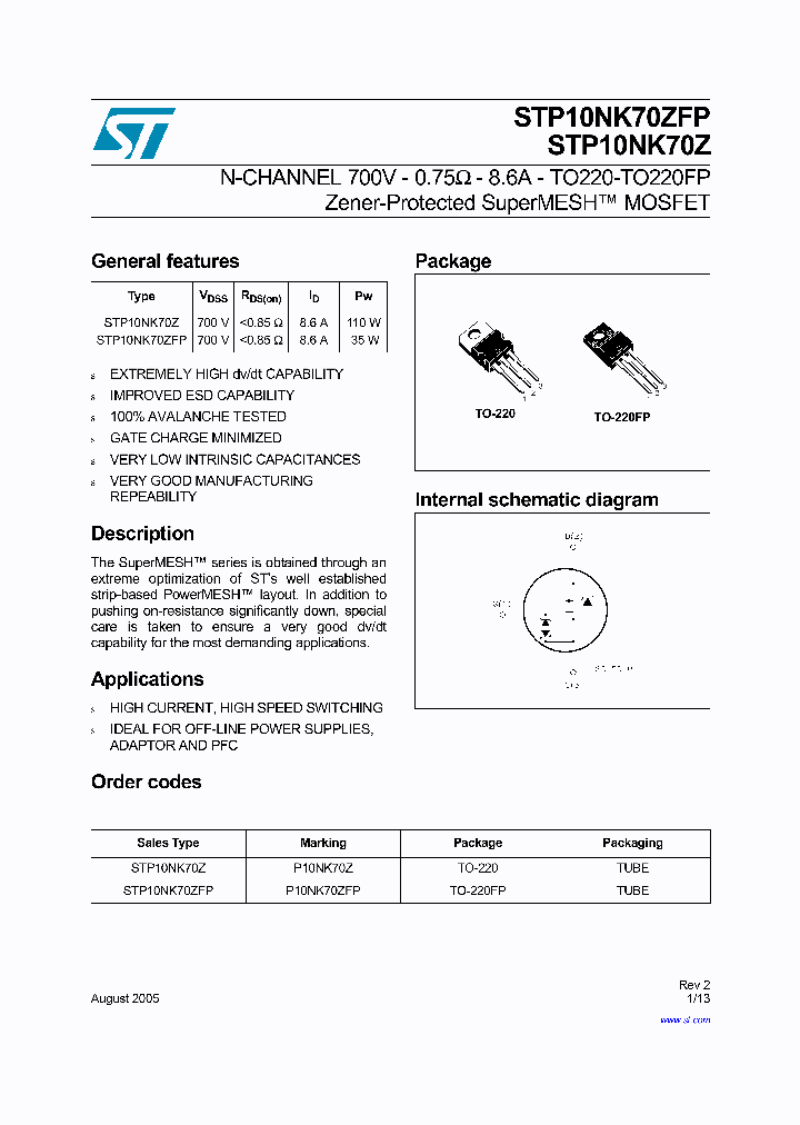 STP10NK70ZFP07_4117763.PDF Datasheet