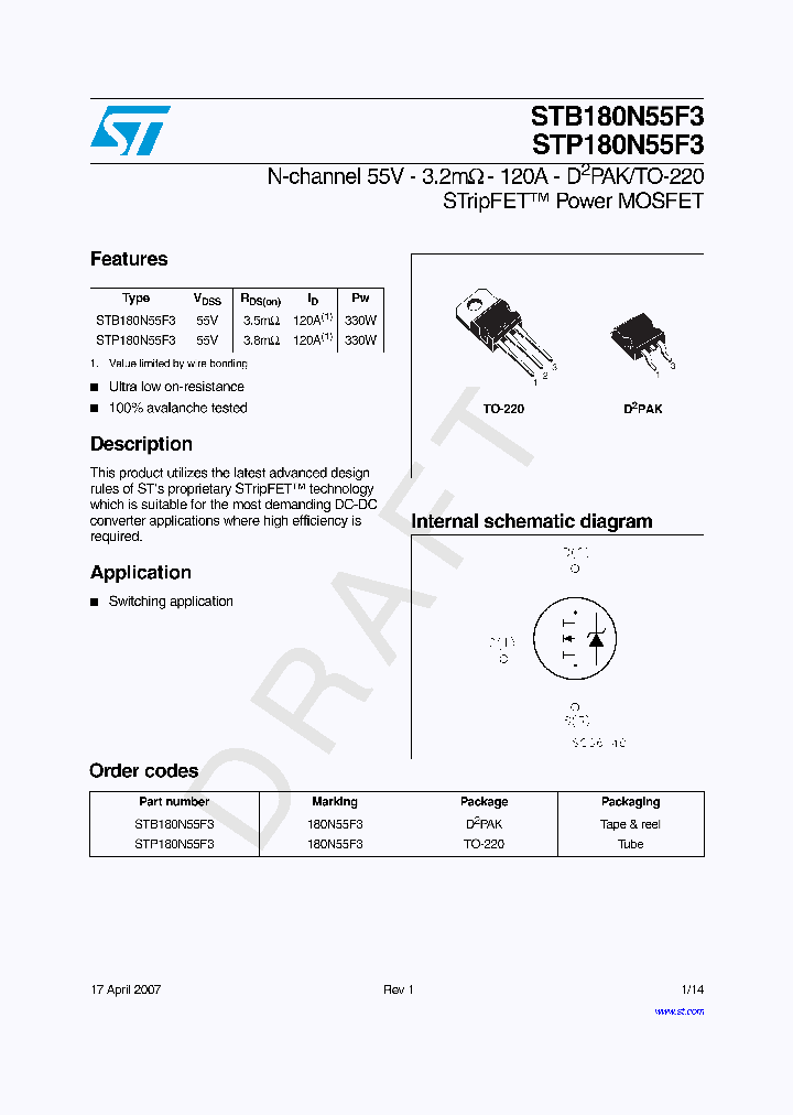 STP180N55F3_4109988.PDF Datasheet