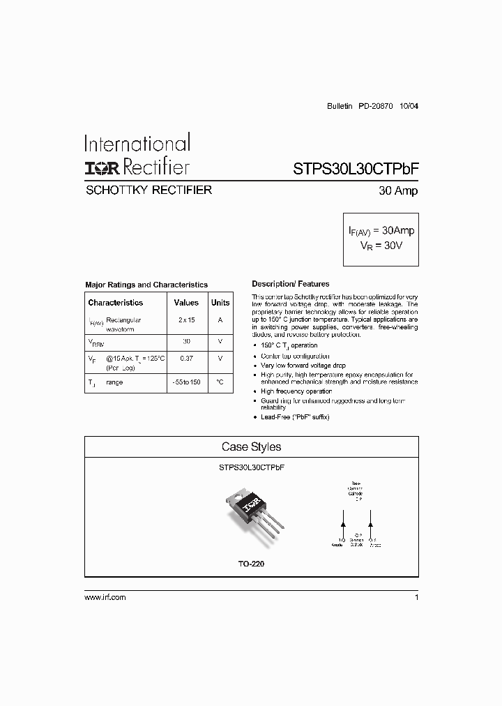 STPS30L30CTPBF_4134248.PDF Datasheet