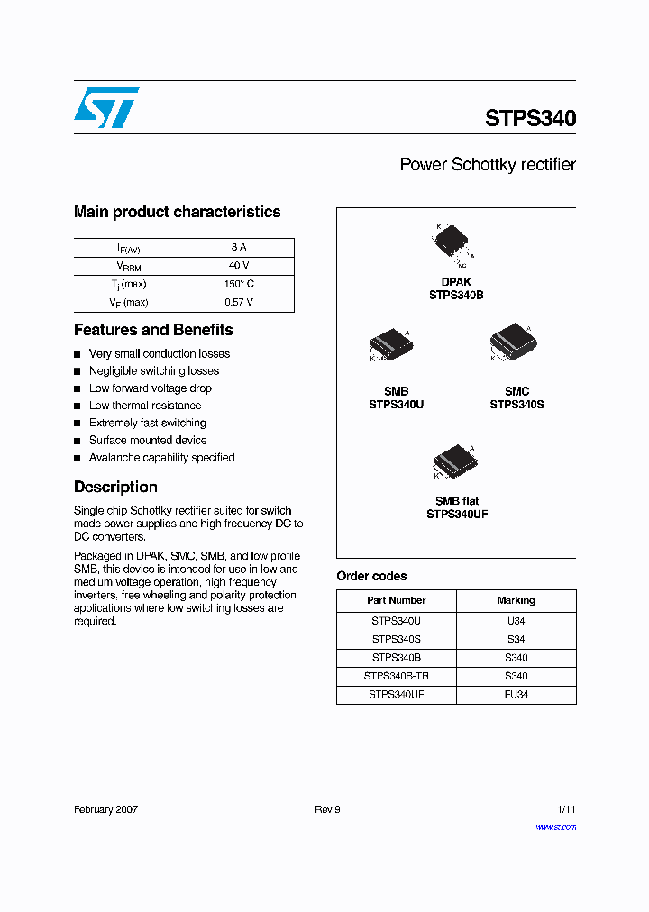 STPS34007_4132313.PDF Datasheet