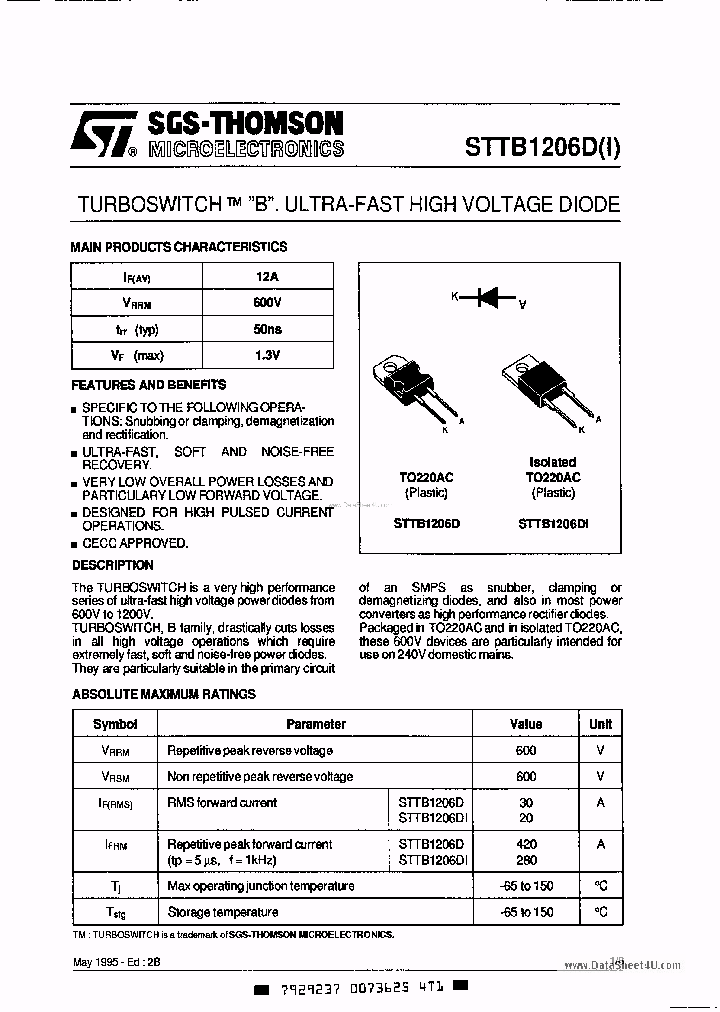 STTB1206D_4108657.PDF Datasheet