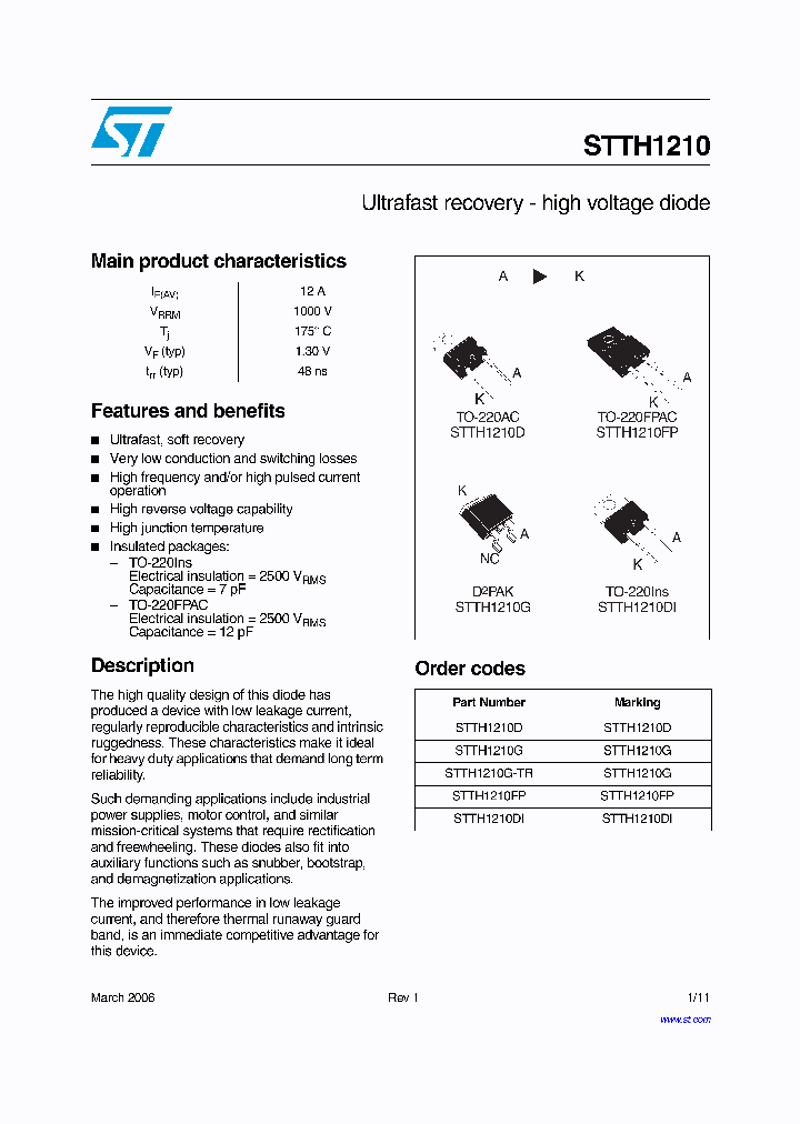 STTH1210_4102439.PDF Datasheet