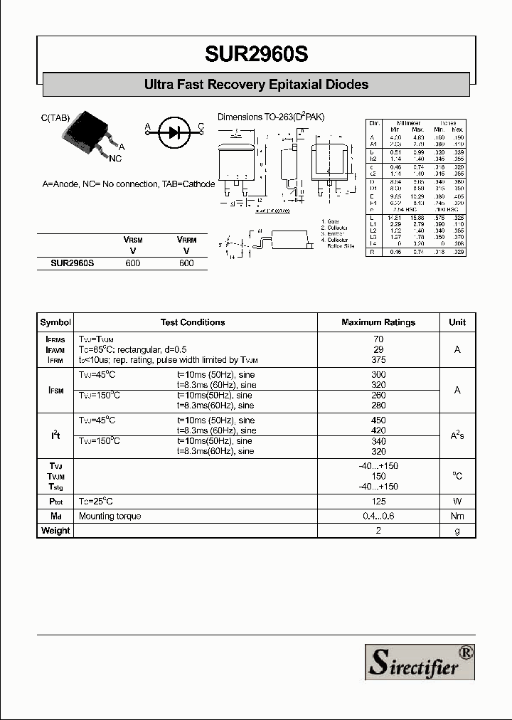 SUR2960S_4164872.PDF Datasheet