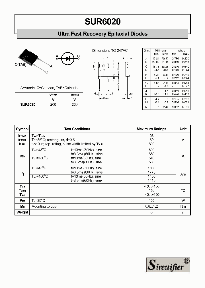 SUR6020_4117761.PDF Datasheet