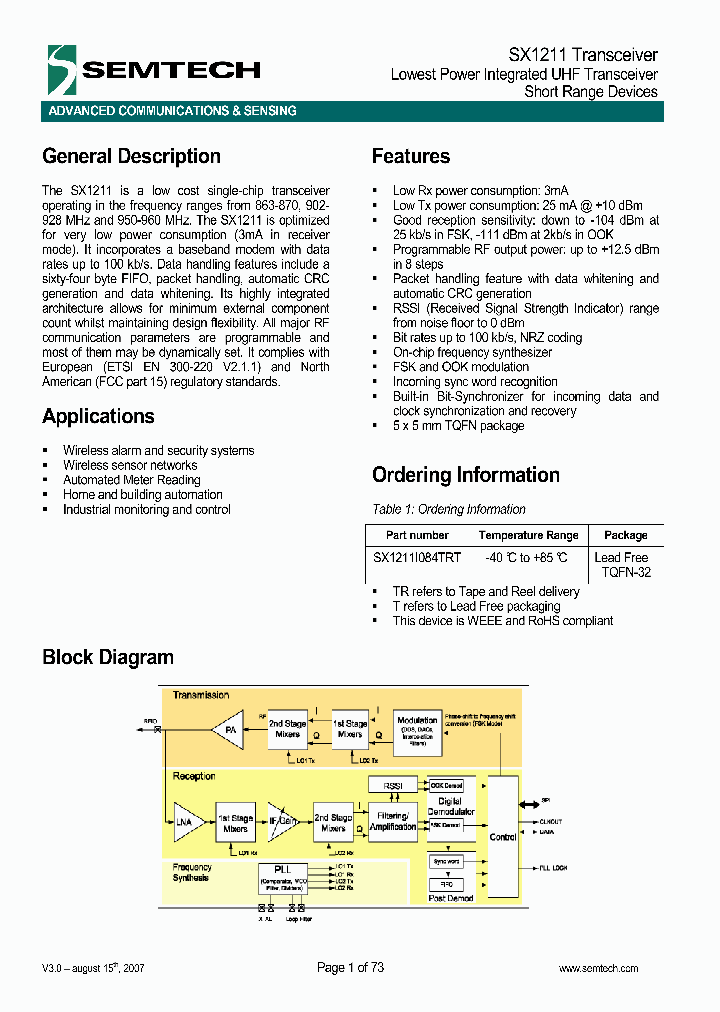 SX1211I084TRT_4131718.PDF Datasheet