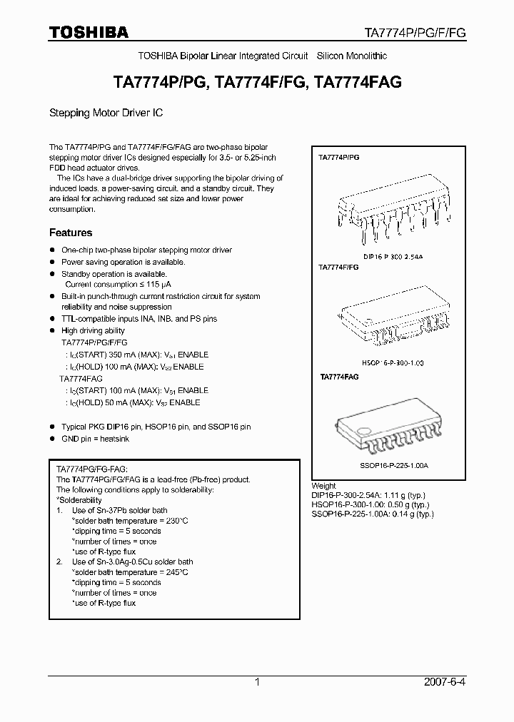 TA7774FFG_4110260.PDF Datasheet