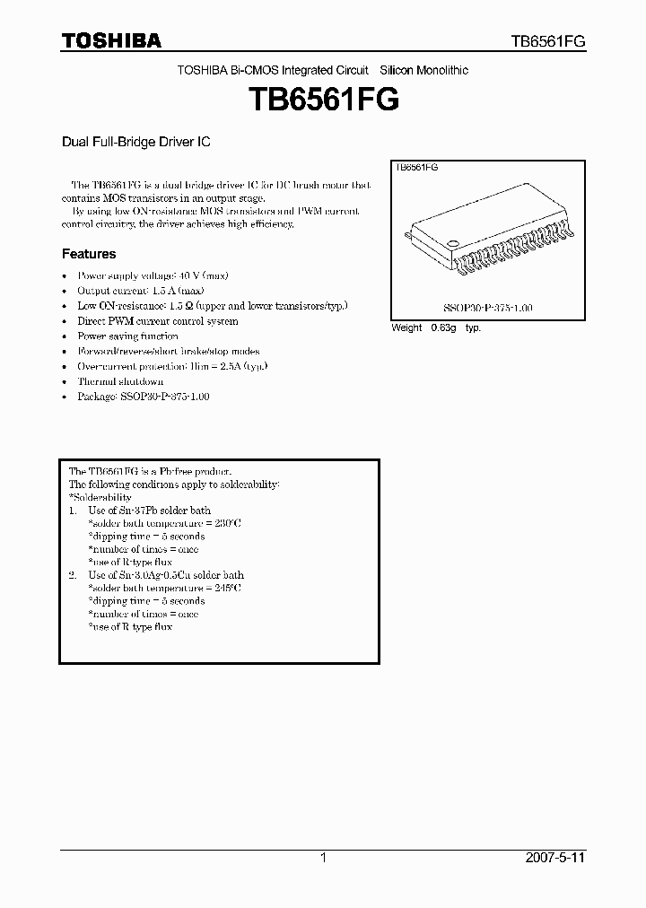 TB6561FG_4133408.PDF Datasheet