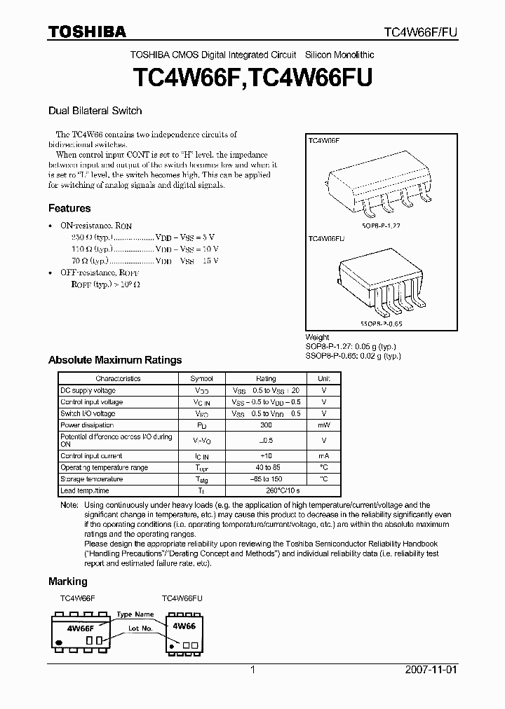 TC4W66F07_4133381.PDF Datasheet