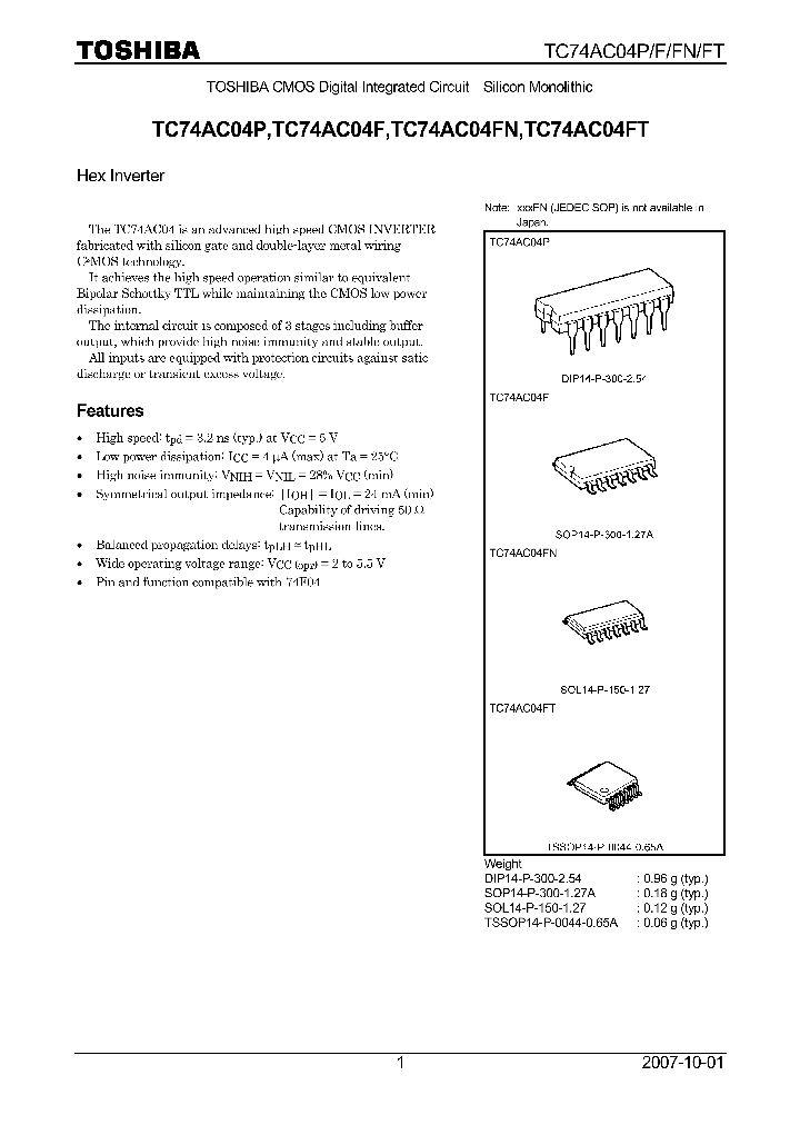 TC74AC04P07_4125061.PDF Datasheet