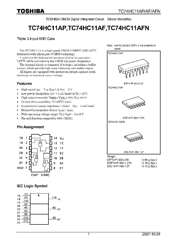 TC74HC11AF07_4124747.PDF Datasheet