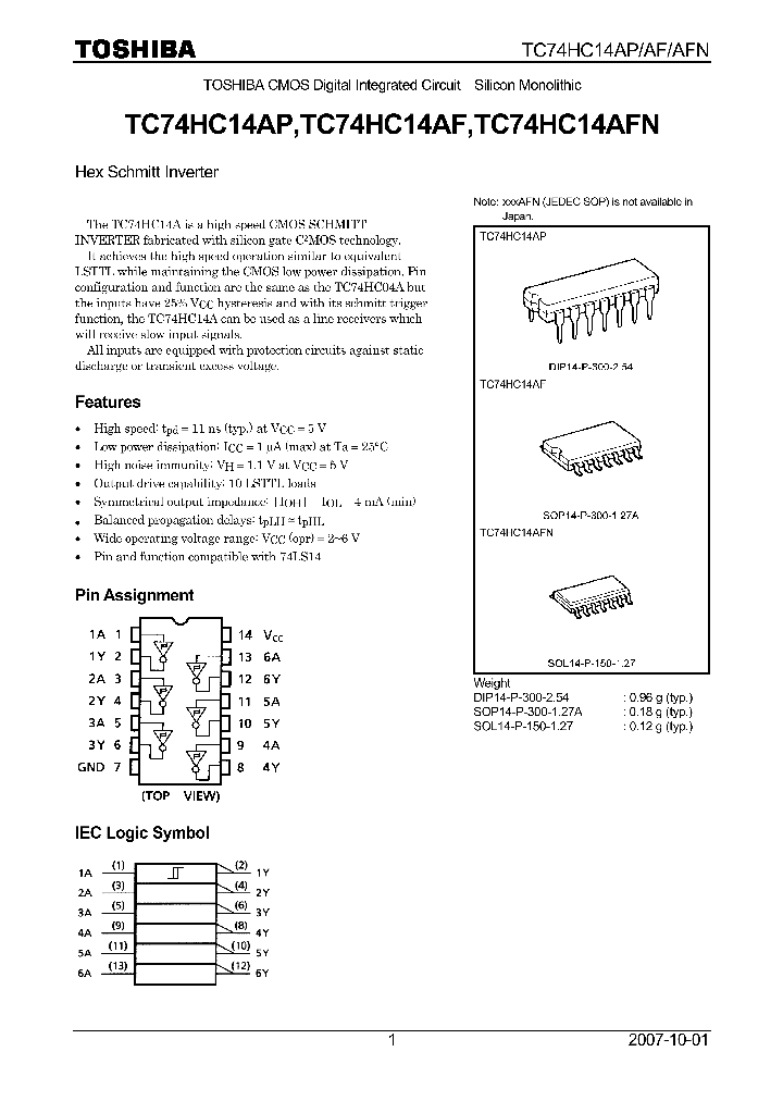 TC74HC14AP07_4109800.PDF Datasheet