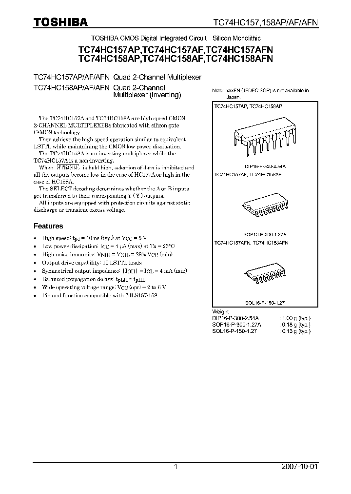 TC74HC157AP07_4124527.PDF Datasheet