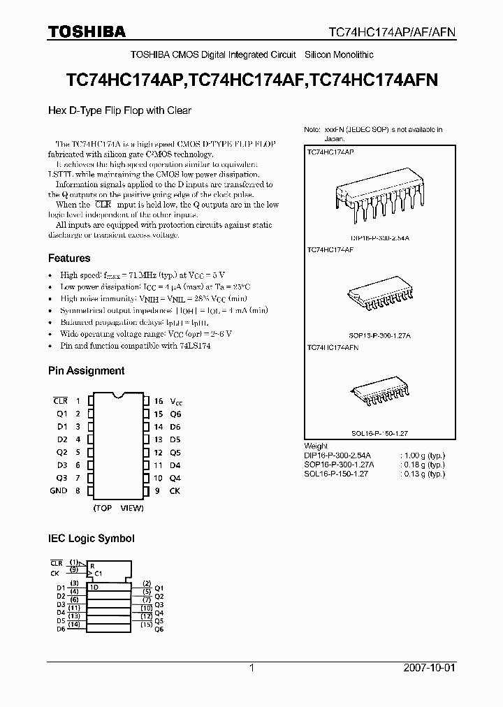 TC74HC174AP07_4124521.PDF Datasheet