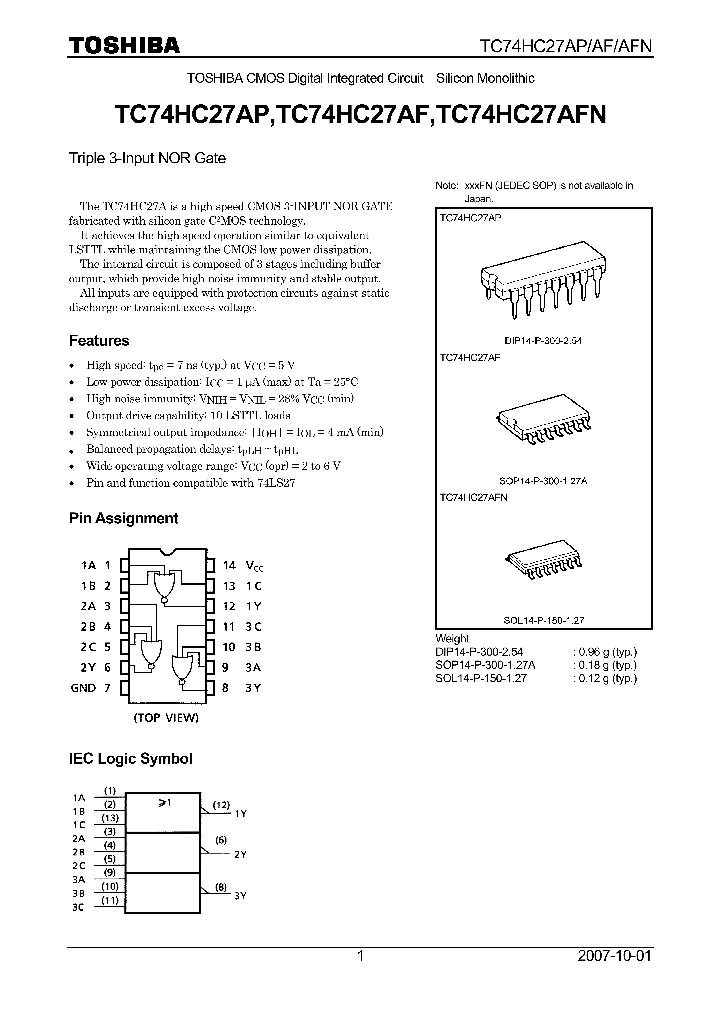TC74HC27AF07_4124738.PDF Datasheet