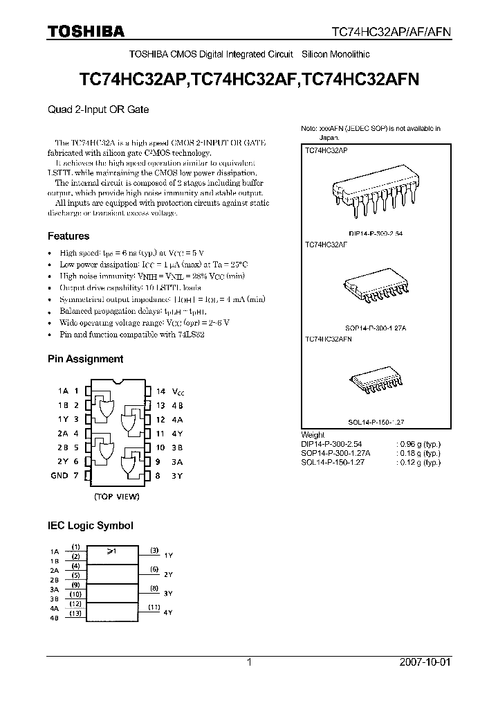 TC74HC32AP07_4124736.PDF Datasheet