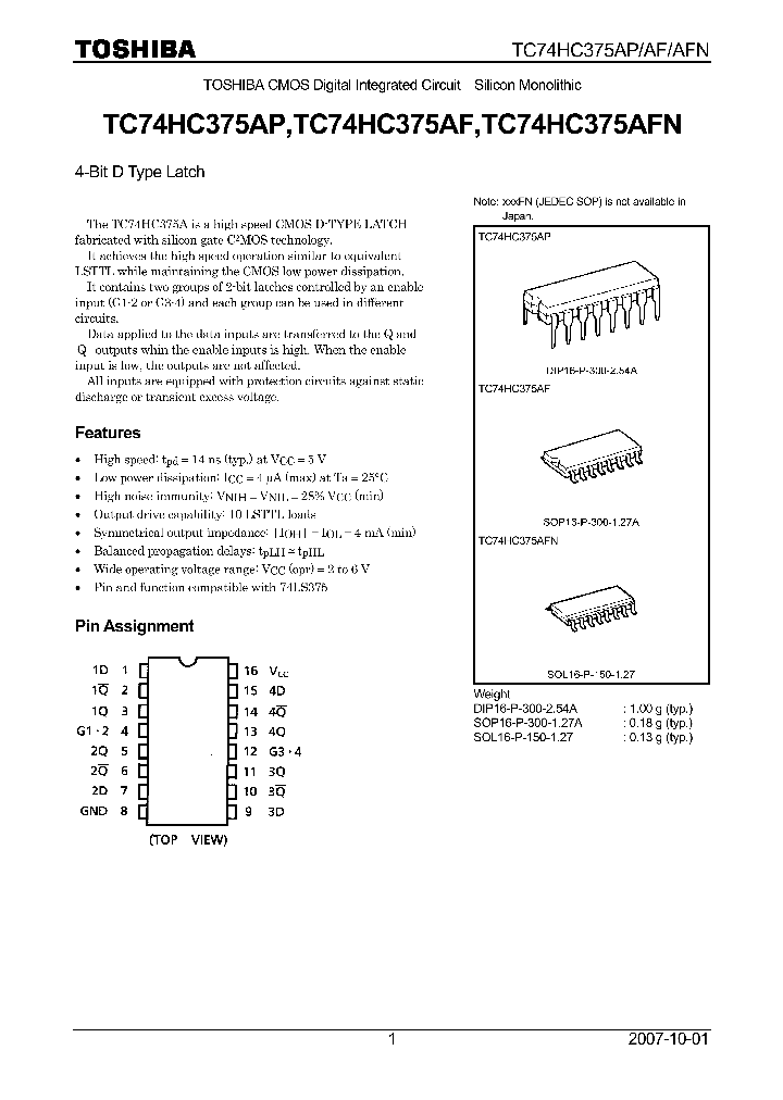 TC74HC375AFN_4153431.PDF Datasheet