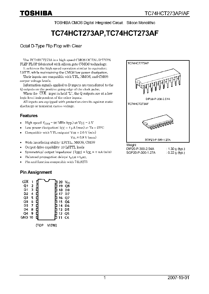 TC74HCT273AP07_4124503.PDF Datasheet