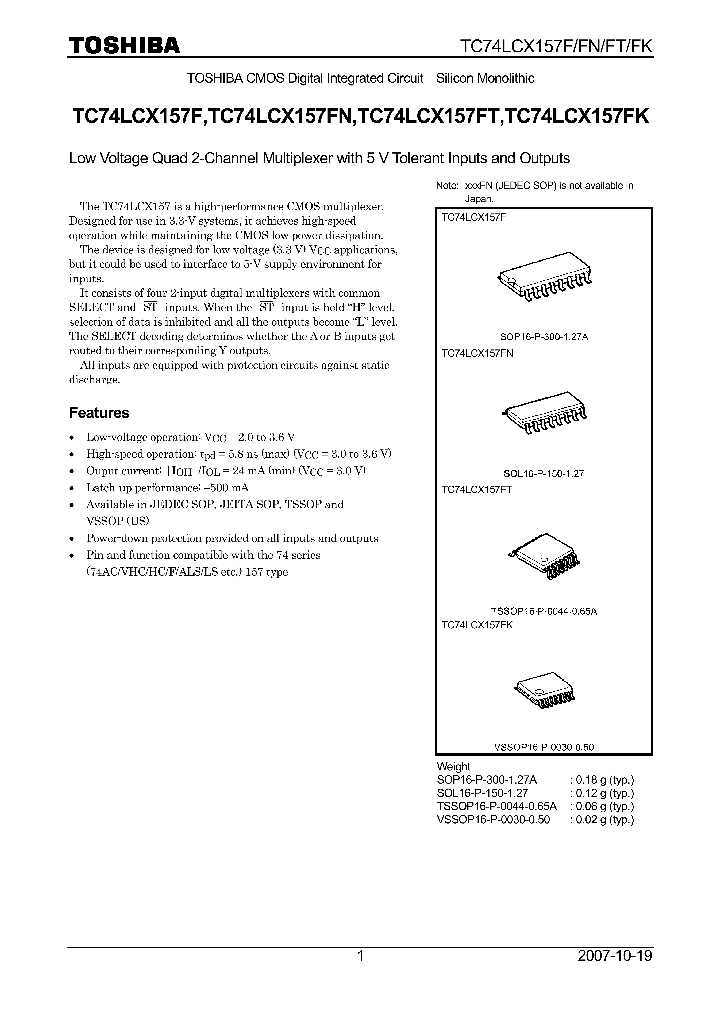 TC74LCX157F07_4133245.PDF Datasheet