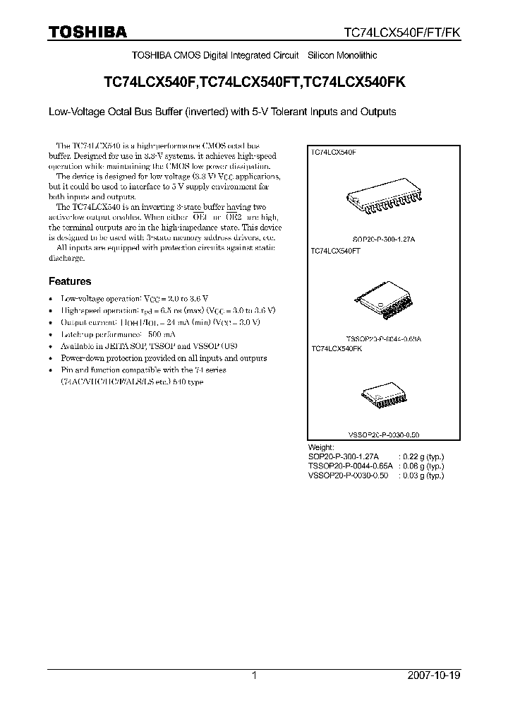 TC74LCX540F07_4133230.PDF Datasheet