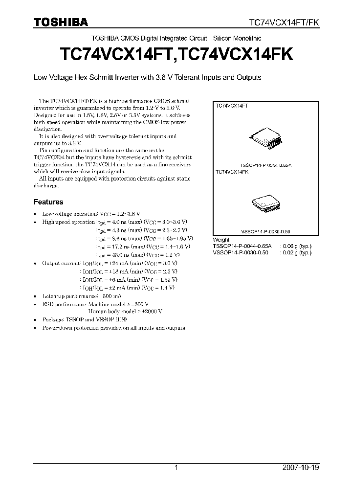 TC74VCX14FT07_4132832.PDF Datasheet