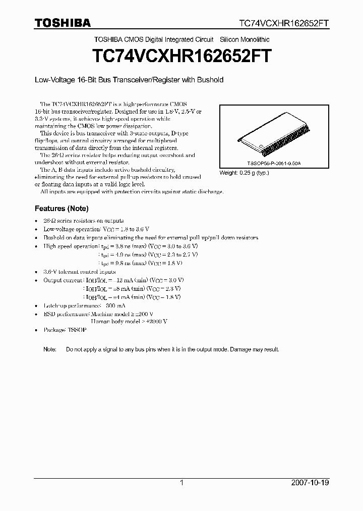TC74VCXHR162652FT_4132776.PDF Datasheet