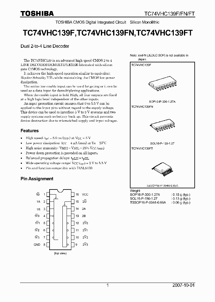 TC74VHC139F07_4132652.PDF Datasheet
