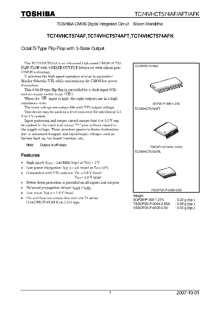 TC74VHCT574AF07_4132606.PDF Datasheet