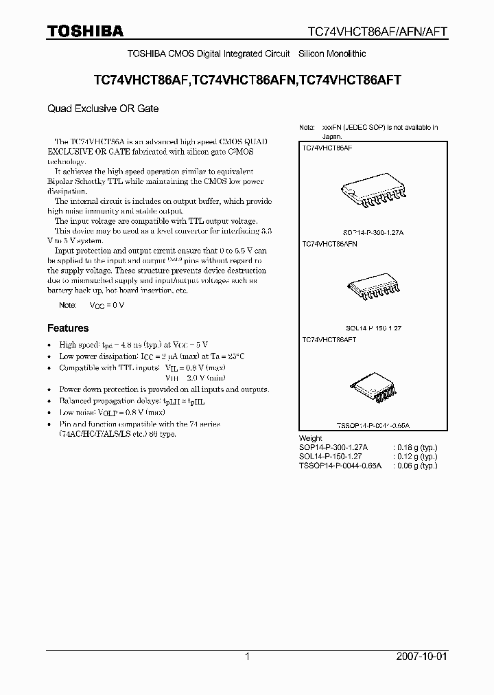 TC74VHCT86AF07_4132604.PDF Datasheet