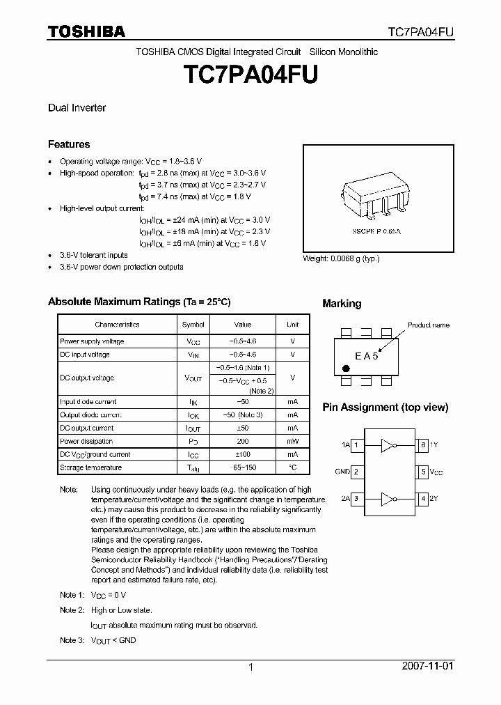 TC7PA04FU07_4133192.PDF Datasheet