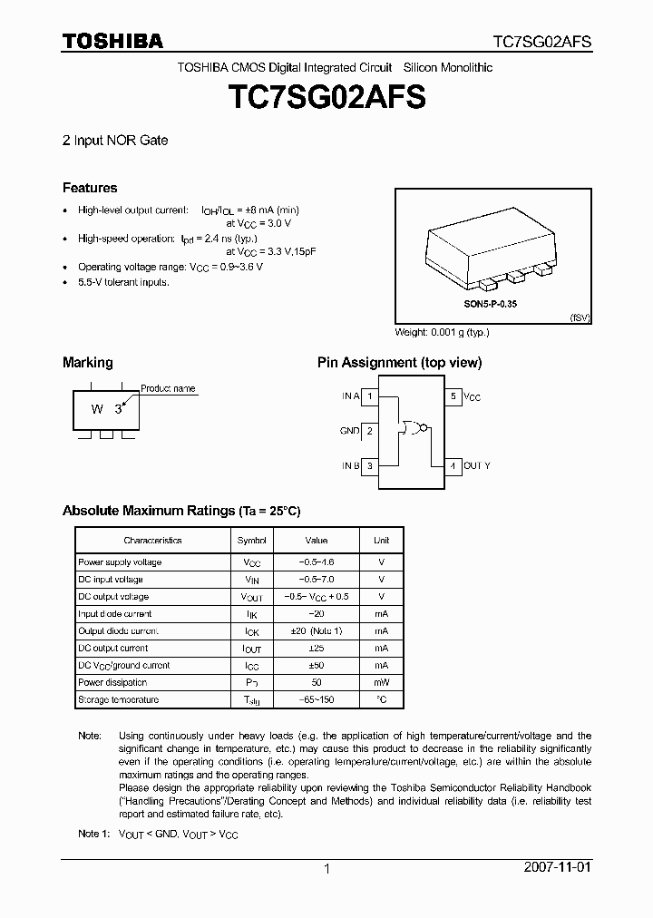 TC7SG02AFS_4125367.PDF Datasheet