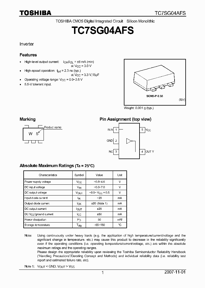 TC7SG04AFS_4125364.PDF Datasheet