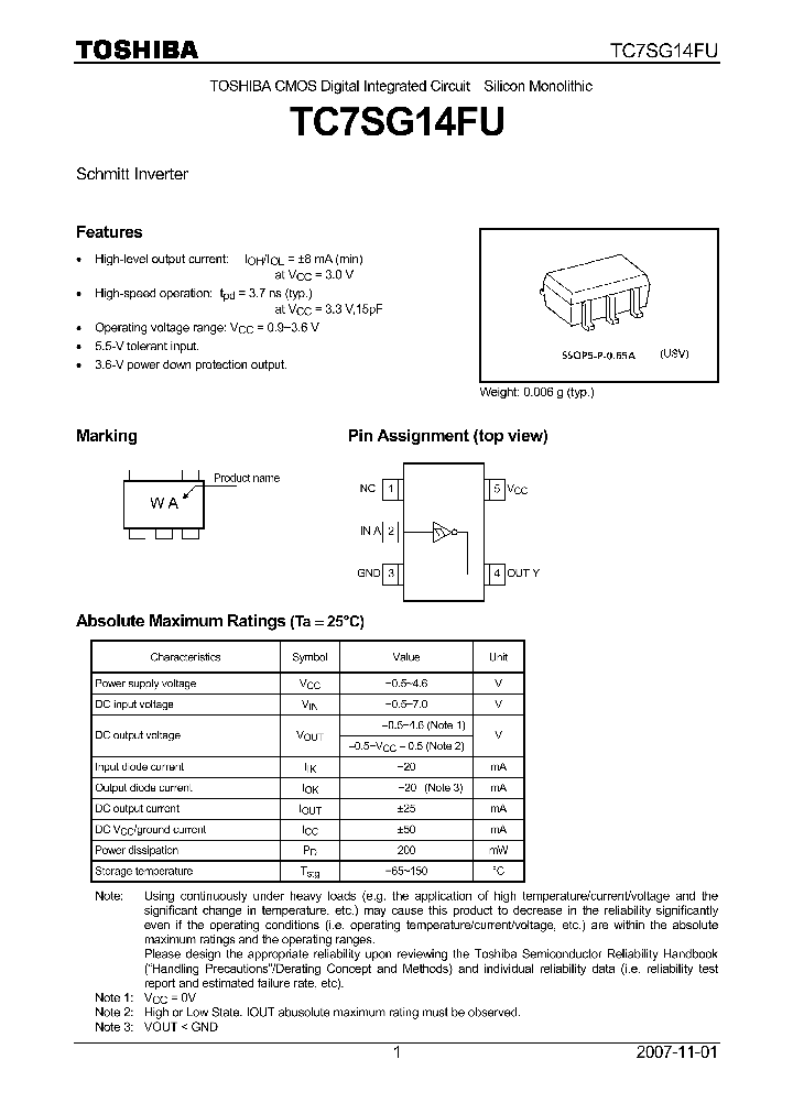TC7SG14FU_4125197.PDF Datasheet
