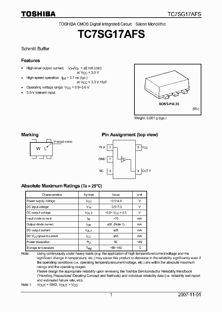 TC7SG17AFS_4125195.PDF Datasheet