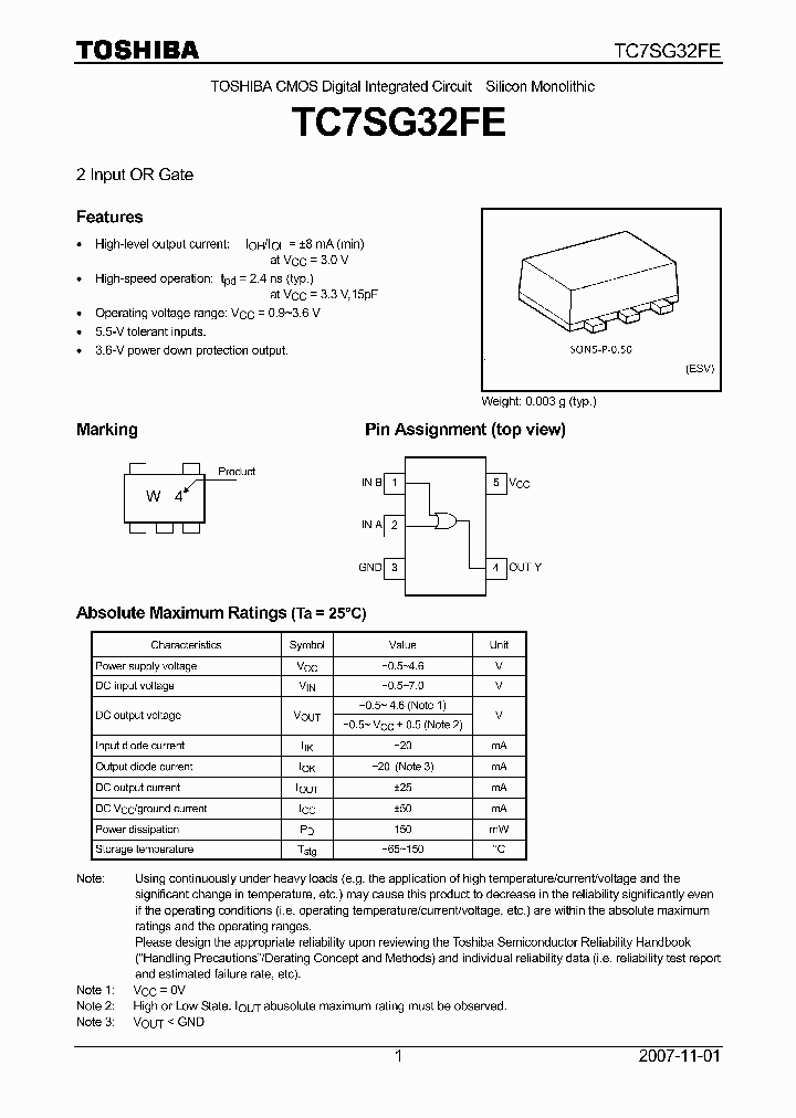 TC7SG32FE_4125190.PDF Datasheet