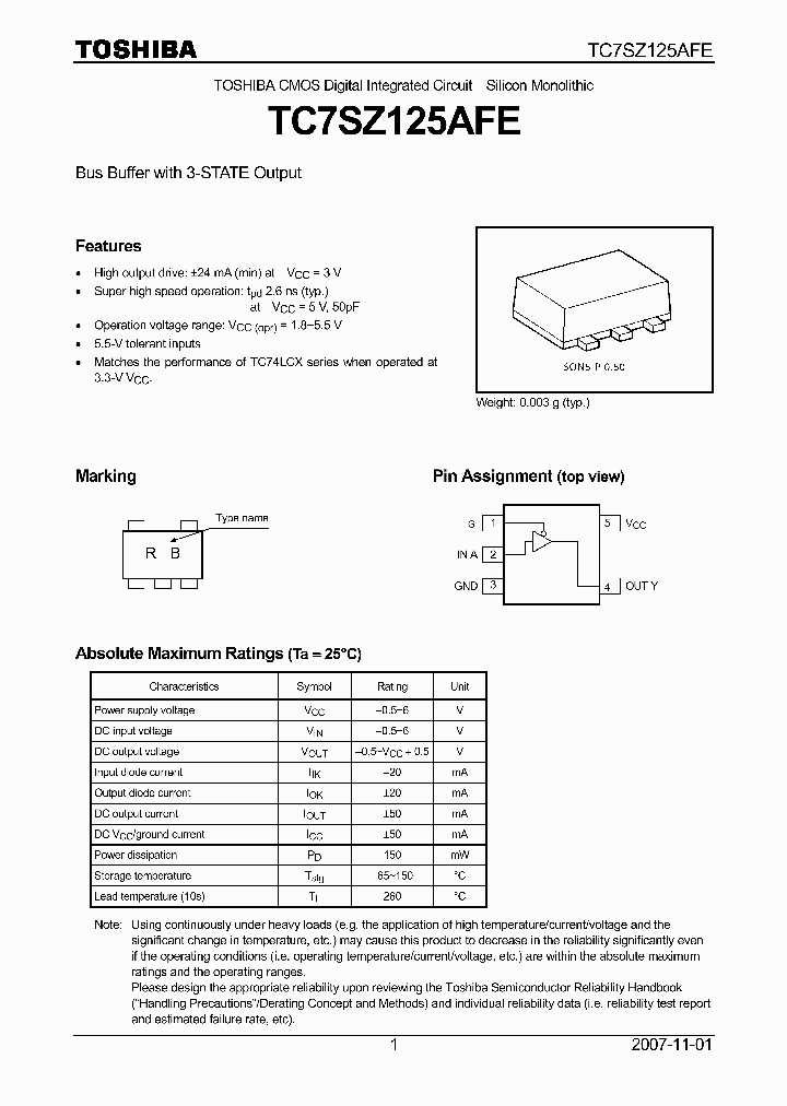 TC7SZ125AFE07_4125032.PDF Datasheet