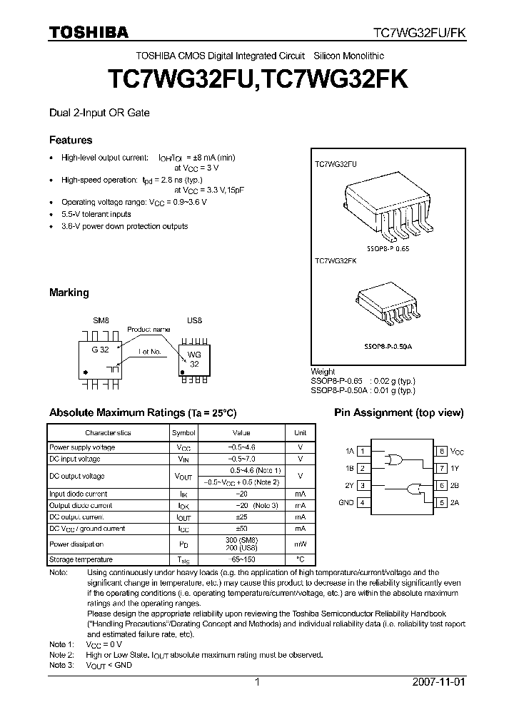 TC7WG32FK_4124994.PDF Datasheet