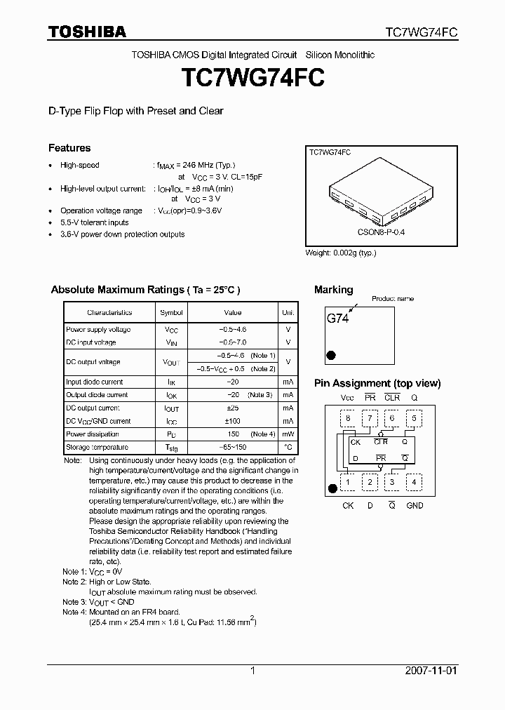 TC7WG74FC_4124987.PDF Datasheet