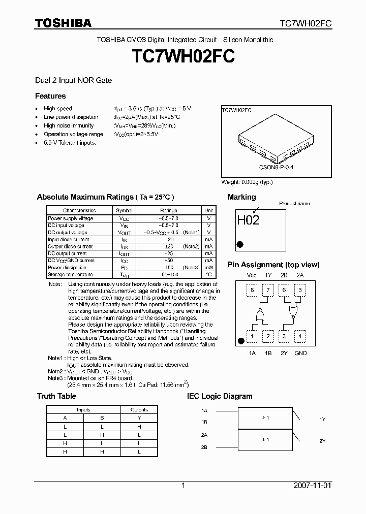 TC7WH02FC_4124981.PDF Datasheet