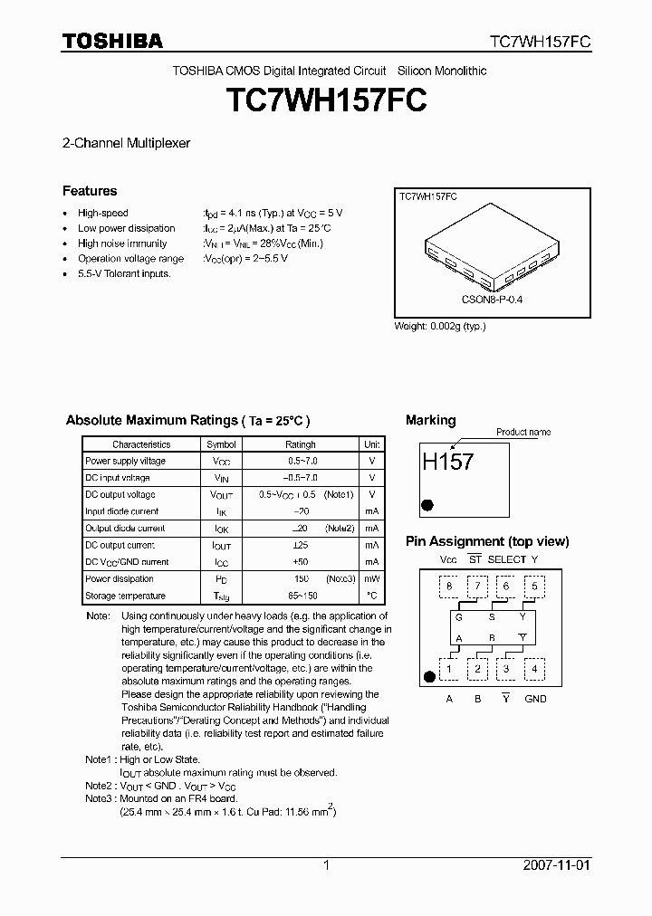 TC7WH157FC_4124972.PDF Datasheet