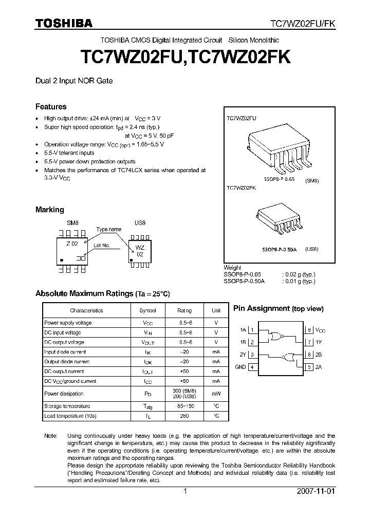 TC7WZ02FK_4124949.PDF Datasheet