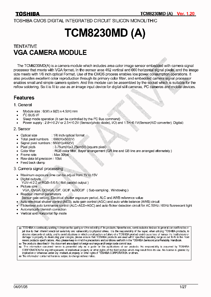 TCM8230MD_4150358.PDF Datasheet