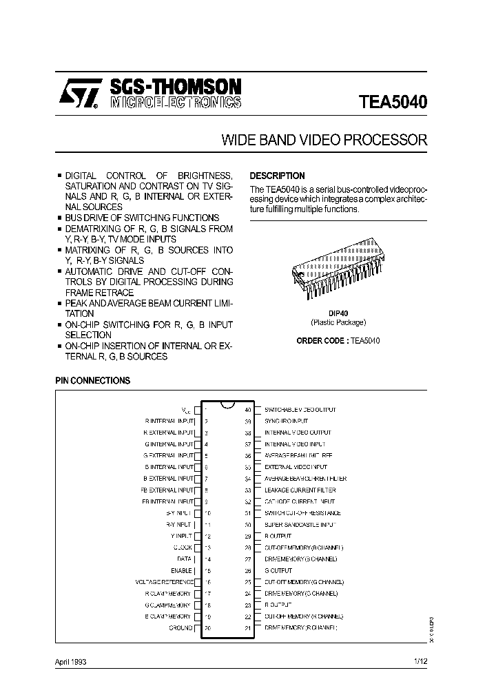TEA5040_4154666.PDF Datasheet